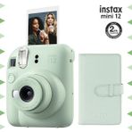 Fujifilm Instax Mini 12 Yeşil Şipşak Fotoğraf Makinesi ve 96'lı Laporta Albüm Seti