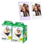 Fujifilm Instax mini 40'lı Film Lila ve Beyaz 2 Fotoğraf Çerçevesi