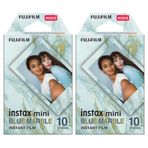 Fujifilm Instax mini Blue Marble 10x2 Film Seti