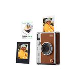 Fujifilm Instax Mini Evo Kahverengi Fotoğraf Makinası 10lu Film ve Çerçeve