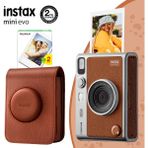 Fujifilm Instax Mini Evo Kahverengi Fotoğraf Makinesi 4 Film Formatı ile Retro Tasarım