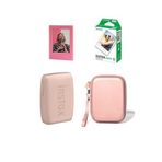 Fujifilm Instax Mini Link 3 Akıllı Telefon Yazıcısı Çantalı 10'Lu Mini Filmli Mıknatıslı Çerçeve Set 99 Pembe