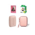 Fujifilm Instax Mini Link 3 Akıllı Telefon Yazıcısı Çantalı 20'Li Mini Filmli Mıknatıslı Çerçeve Set 99 Pembe