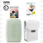 Fujifilm Instax Mini Link 3 Yeşil Akıllı Telefon Yazıcısı 20'li Mini Film ve Beyaz Çanta ile Eğlenceli Anlar