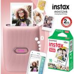 Fujifilm Instax Mini Link Pembe Akıllı Telefon Yazıcısı ve 10'lu Film, Renkli Baskı, Tek Fonksiyonlu