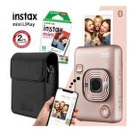 FUJIFILM - Instax mini LiPlay Hybrid Altın Fotoğraf Makinesi Çantalı Hediye Seti 3