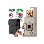 Fujifilm Instax Mini Liplay Hybrid Beige Gold Fotoğraf Makinesi Çantalı Hediye Seti 3