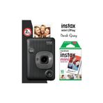 Fujifilm Instax Mini Liplay Hybrid Dark Gray Fotoğraf Makinesi 10LU Mini Film