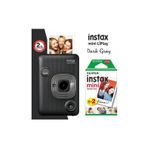 Fujifilm Instax Mini Liplay Hybrid Dark Gray Fotoğraf Makinesi 20LI Mini Film
