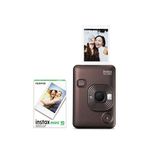 Fujifilm Instax Mini Liplay Hybrid Deep Bronze Fotoğraf Makinesi + 10'lu Film Seti - Kahverengi