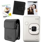 Fujifilm Instax mini LiPlay Hybrid Misty White Fotoğraf Makinesi - 20'li Film Albüm ve Deri Kılıf Hediye Seti