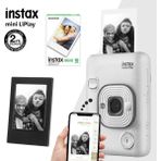 Fujifilm Instax Mini Liplay Hybrid Stone White Fotoğraf MAKINESI-10LU Mini Film ve Çerçeve - Beyaz