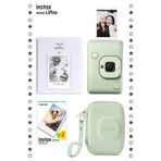 Fujifilm Instax mini LiPlay Matcha Green Fotoğraf Makinesi 20'li Film Albüm ve Çanta Hediye Seti