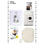 Fujifilm Instax mini LiPlay Misty White Fotoğraf Makinesi 20'li Film Albüm ve Çanta Hediye Seti