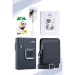 Fujifilm Instax Mini Liplay Plus Midnight Blue Fotoğraf Makinesi, Çanta, Albüm, Kıskaç ve 20'li Film Hediye S