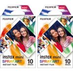 Fujifilm Instax Mini Spray Art 10X2 Film Seti 20 Adet Renkli Çerçeve ile Anlık Fotoğraf