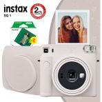 Fujifilm Instax SQ1 Beyaz Fotoğraf Makinesi ve 20'li Film Seti ile Retro Tasarım