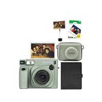 Fujifilm Instax Wide 400 Şipşak Fotoğraf Makinesi 20'li Film Eva Çanta Kıskaç Ve Deri Albüm Hediye Seti - Yeşil
