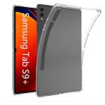 FUJİMAX Samsung Galaxy Tab S9 Plus 12.4 Kılıf Köşeler Antişoklu Darbe Emici Özellikli Süper Gard Silikon (Model SM-X810) - Galaxy Tab S9 Plus SM-X810 - Şeffaf