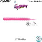 Fujin Yummy Sandworm Pink Glow 7 cm 20 Adet LRF Silikonu