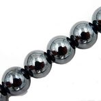 Fukugems Mücevher Yapımı için Değerli Taş Boncuklar, Çanta başına Satılır 5 Tel İçinde (Hematit, 8 mm)