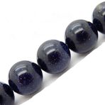 Fukugems Mücevher Yapımı için Değerli Taş Boncuklar, Çanta başına Satılır 5 Tel İçinde (Mavi Kum Taşı, 4 mm)