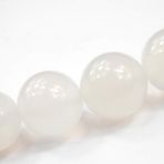Fukugems Mücevher Yapımı için Değerli Taş Boncuklar, Çanta başına Satılır İçinde 5 Tel (Beyaz Akik, 8 mm)