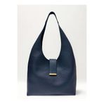 fular & bags Kadın Büyük Boy 3 Bölmeli Çıtçıt Kapamalı Lacivert Shopper Tote Kol Ve Omuz Çantası