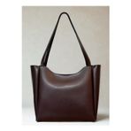 fular & bags Kadın Fermuarlı Ve Çıtçıt Kapamalı Kahverengi Shopper El Ve Omuz Çantası