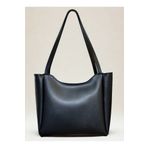 fular & bags Kadın Fermuarlı Ve Çıtçıt Kapamalı Siyah Shopper El Ve Omuz Çantası
