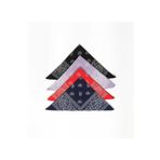 Fular Marketi Unisex 4 Adet Etnik Desenli Pamuk Bandana - Siyah Lacivert Kırmızı Lila