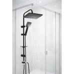 Fulcie Krom Robot Krom Kare Set Lavabo-Evye-Banyo Bataryası Lüks Modern Set - Siyah