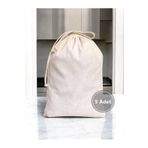 Fulia Elegance 5 Adet Büyük Boy Büzgülü Bez Torba | %100 Pamuk Bez Kese| Bakliyat Torbası | Erzak Çantası | 30x40cm
