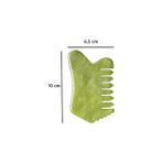 Fulia Elegance Çok Amaçlı Yeşim Taşı Pro Gua Sha Tırtıklı Masaj Aleti Doğal Taş Tarak Jade Gua Sha Jade Hair Comb Saç, Yüz ve Cilt Bakımı Aleti - standart