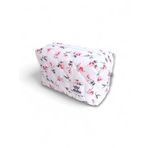 Fulia Elegance Makyaj Çantası | Makeup Bag | Kapitone Bakım Seyahat Kozmetik Çantası (Beyaz-Pembe)