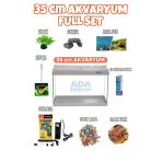 Full Akvaryum Seti Beyaz Renk 35X25x15 Cm 9 Parça