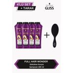 Full Hair Wonder Dökülme Karşıtı Şampuan 400ml X 4'lü Set+tarak set-hnkl-5228-6370 Tüm Saçlar