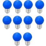 Full Reyon 10 Adet K2 Mavi Işık 5 Watt Led Gece Lambası Ampulü, E27 Duylu Ağaç Feneri Ampulü