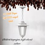 Full Reyon 10 Watt Beyaz Işık Ampullü, Elektrikle Çalışır, Plastik Kasa Armatür, Bahçe, Balkon, Teras Apliği - 6500K - Beyaz Işık