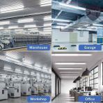 Full Reyon 120 cm, 80 Watt 6500 Kelvin Beyaz Işık 3 Sıra Ledl Kristal Bant Armatür Atölye Fabrika Tavan Armatürü