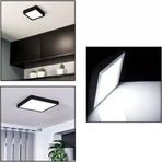 Full Reyon 18 Watt Kare Metal Kasa 6500 Kelvin Ultra Kaliteli Sıva Üstü Led Tavan Armatürü, Sıva Üstü Led Panel
