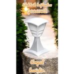 Full Reyon 32 Cm, E27 Duylu Beyaz Renk Dekoratif Set Üstü Armatür, Bahçe, Balkon, Teras, Duvar, Set Üstü Aplik