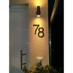 Full Reyon Amber Işık Ledli Modern Tasarım Çift Yönlü Iç ve Dış Mekan Aplik, Bahçe, Balkon, Kamelya Teras Aplik - Siyah