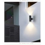 Full Reyon Beyaz Işık Ledli Modern Tasarım Çift Yönlü Iç ve Dış Mekan Aplik, Bahçe, Balkon, Kamelya Teras Aplik - Siyah