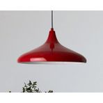 Full Reyon Modern Metal Sarkıt, Salon, Hol, Mutfak Avizesi, Kırmızı Renk Metal Avize, 36 Cm Çapında Metal Avize