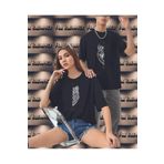 FULL TOLERANCE BOZKURT-KURT Baskılı Oversıze Kalıp Bisiklet YakaBSevgili Çift Kombini Tshirt 2'li