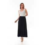 Fulla Moda Bürümcük Kumaş Beli Lastikli Etek