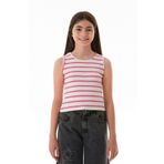 Fulla Moda Çizgili Fitilli Halter Yaka Likralı Kız Çocuk Body