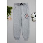 FullaModa 3 Iplik Kaykay Baskılı Jogger Erkek Çocuk Eşofman Altı %70 Pamuk %30 Polyester Grimelanj Renkli - 6 - 7 Yaş