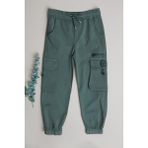FullaModa Beli Lastikli Kargo Cep Jogger Erkek Çocuk Pantolon - Haki - 6 - 7 Yaş